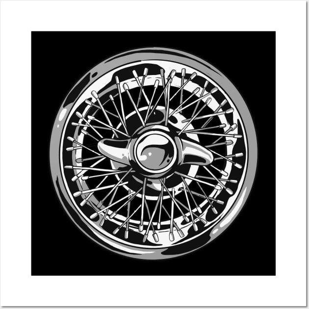 CAR WHEEL RIM Wall Art by madeinchorley